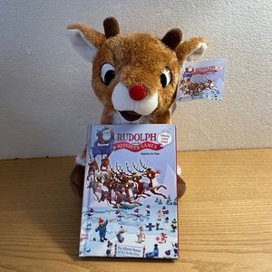 Kohl's Cares Rudolph the Red Nose Reindeer w Hard Cover Book Brand New 12" Gift